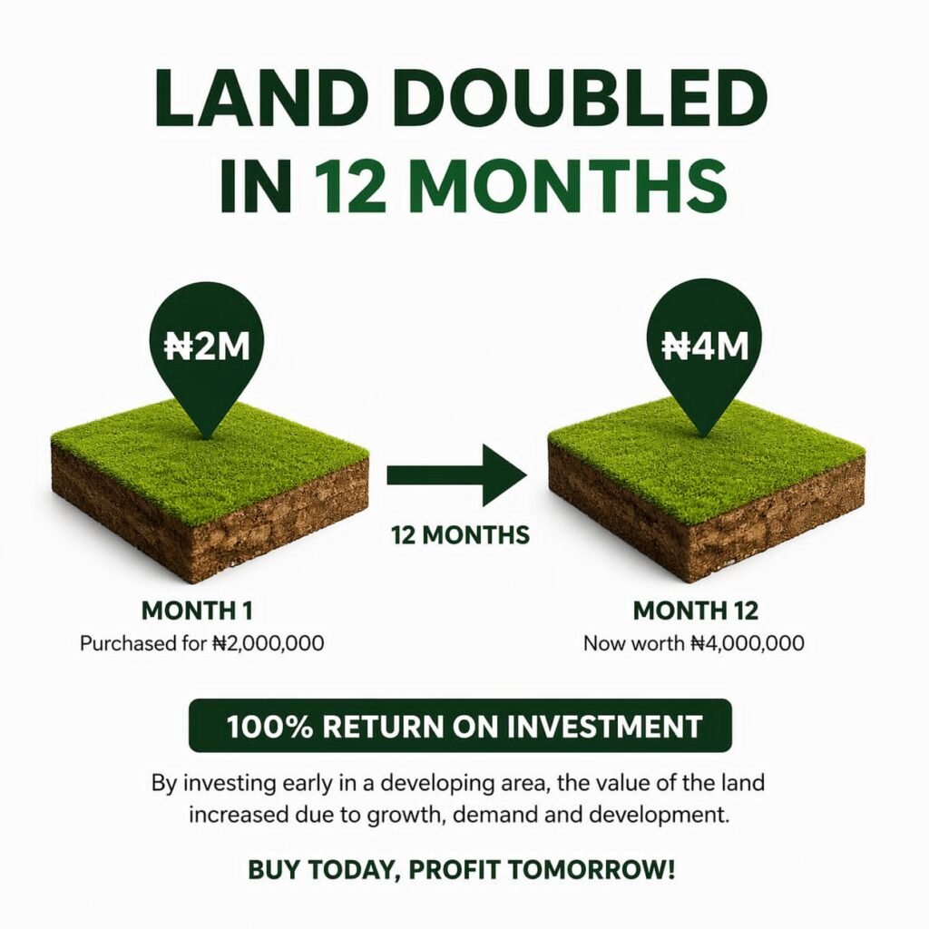 Case study,”land doubled in 12 months”