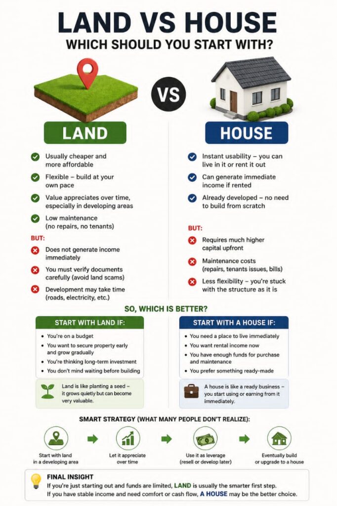 Land vs House, which should you start with?