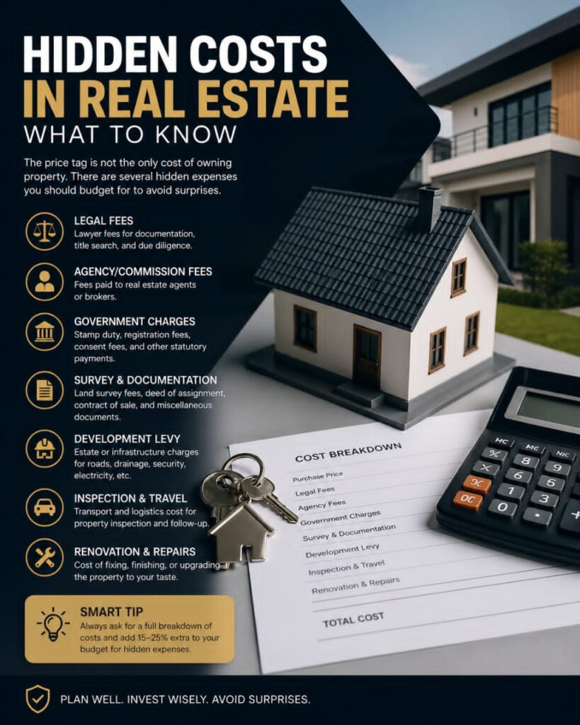 Hidden costs in real estate(what you need to know as an investor)
