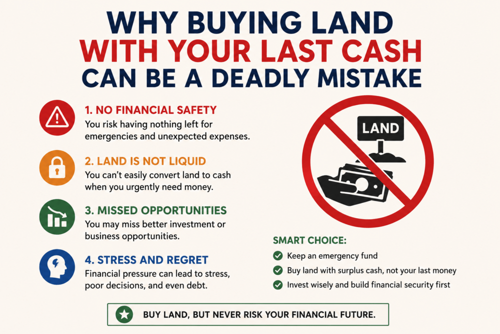 Why buying land with your last cash can be a deadly cost