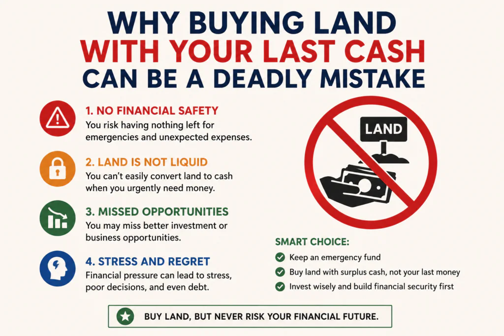 Why buying land with your last cash can be a deadly cost