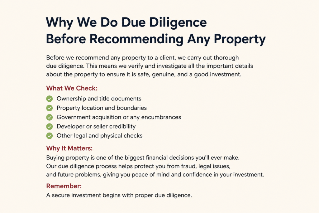 The work you don’t see before we recommend any property